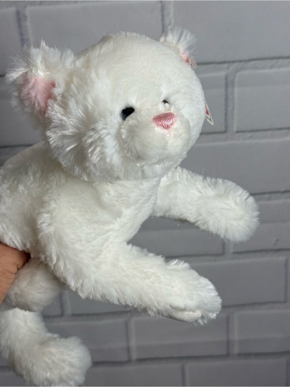 GUND Snowey White Plush Cat Stuffed Animal Soft Kitty Lovey - Picture 8 of 12
